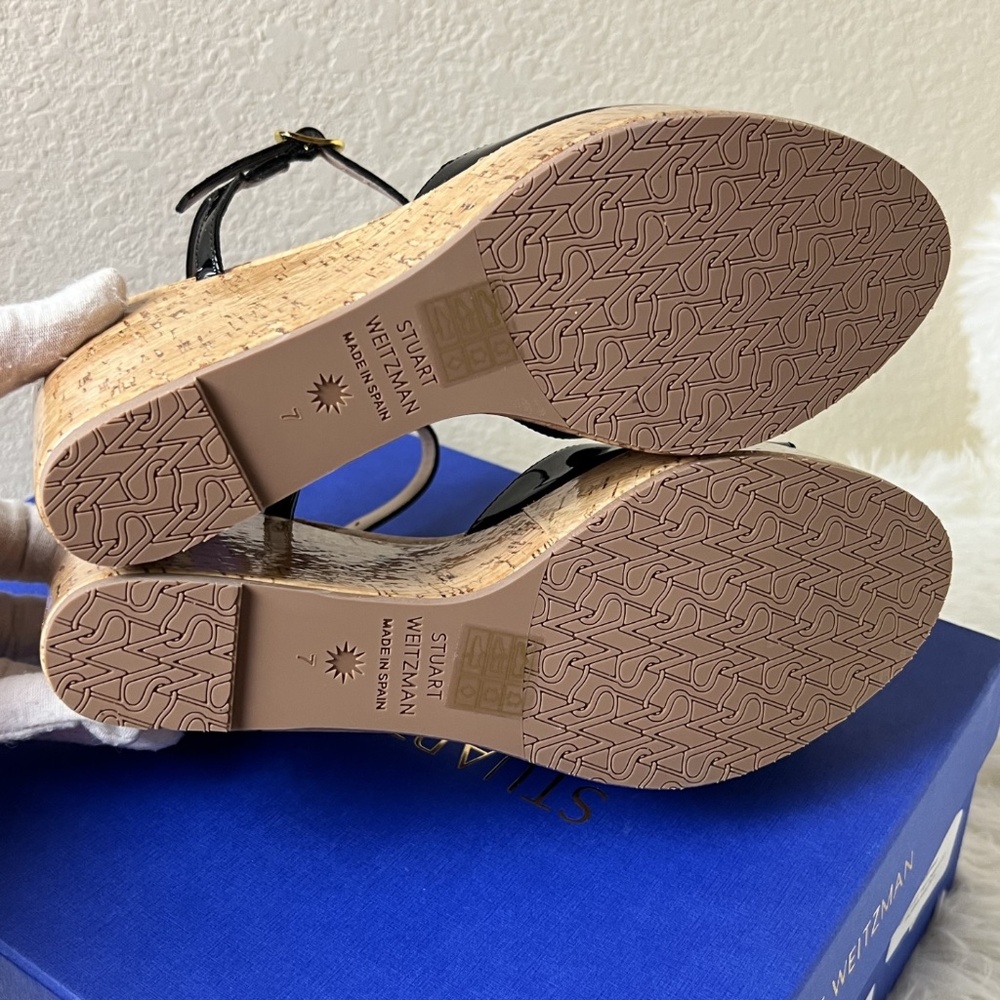 Stuart Weitzman Wedge Open Toes Sandal Size 7 - image 7